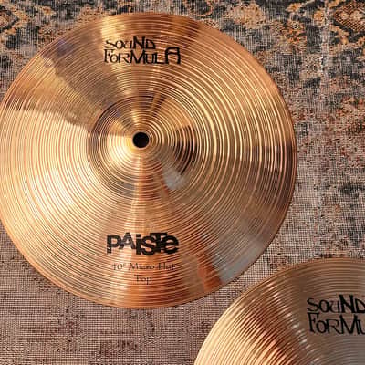 RARE Paiste 10” MICRO HATS Hihats Sound Formula SUPER CLEAN Look And Tone! 482 544 g Not $610 image 3