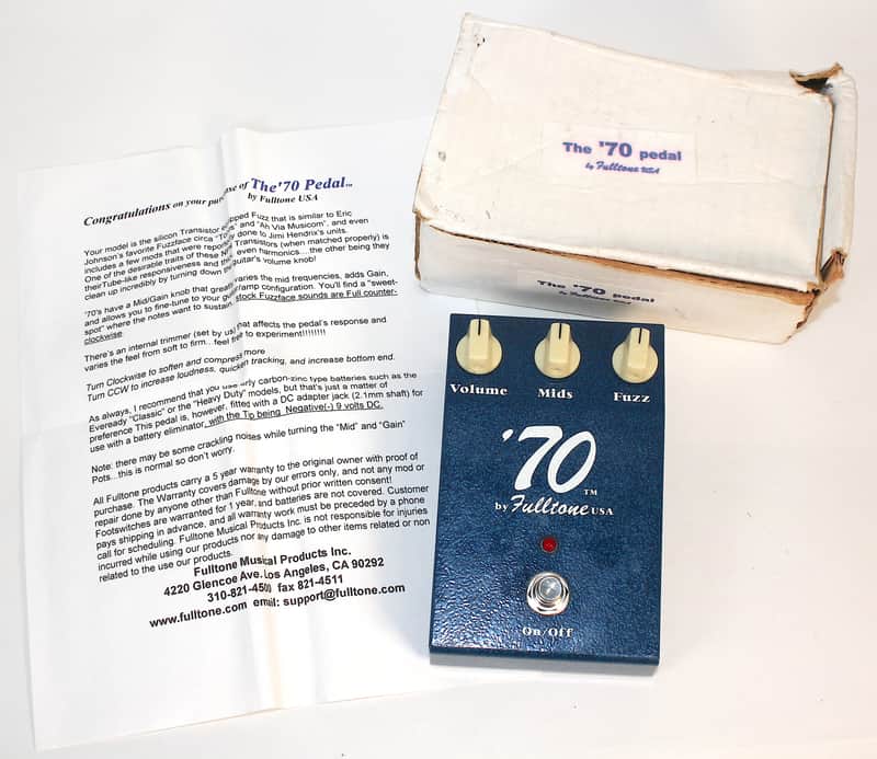 Fulltone '70 V1 2003 • White Knob • Signed • BC108C Transistors image 1