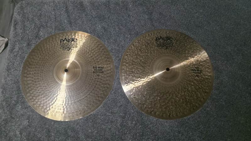 Paiste 15" 2002 Black Big Beat Hi-Hat Cymbals (Pair) 2016 - Present - Traditional image 1