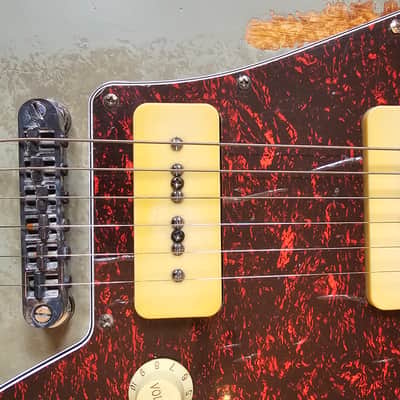 Custom Jazzmaster grey guitar relic with P90 pickups 2025 - Grey relic image 4