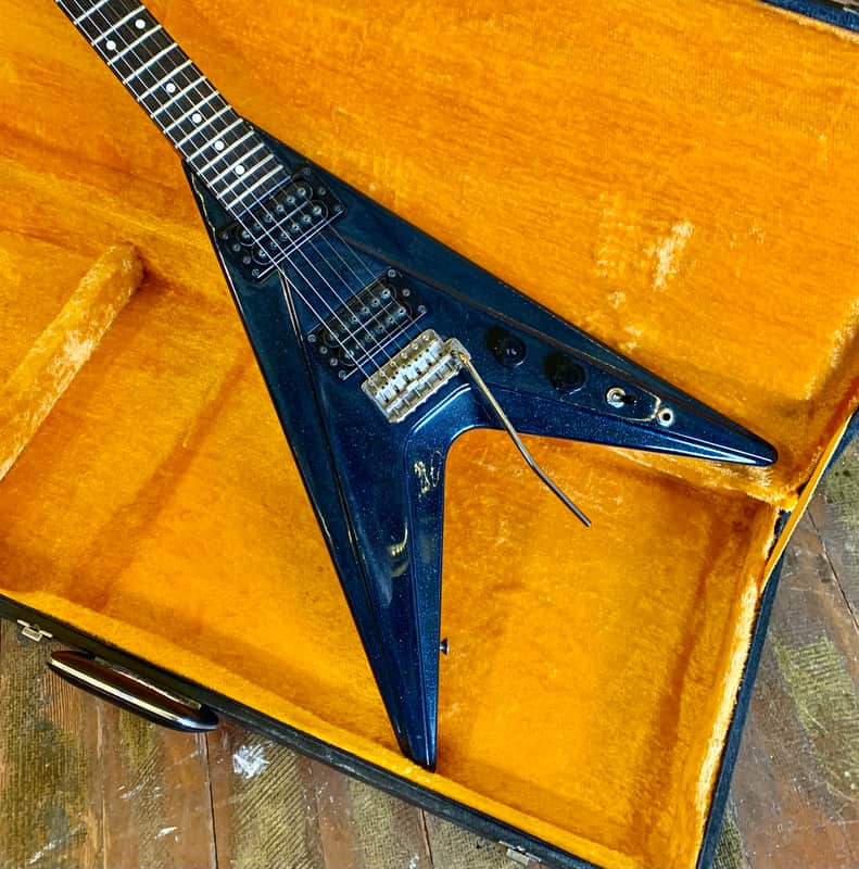 Yamaha VX-1 Flying V electric guitar c 1980's Midnight | Reverb