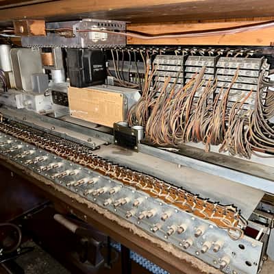 Hammond D Organ circa 1942 with Leslie 122 Speaker circa 1975- Mahogany image 12
