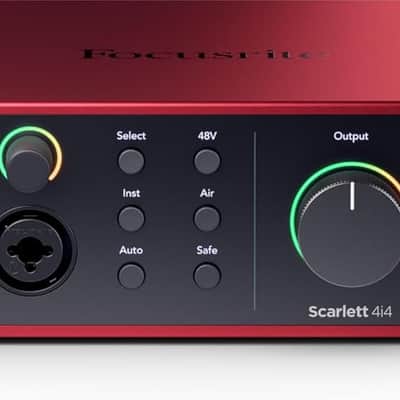Focusrite Scarlett 4i4 4th Gen USB Audio Interface - Red image 2