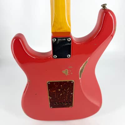 2017 Fender Custom Shop '63 Stratocaster Relic - Faded Fiesta Red image 7