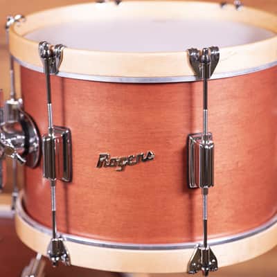TOWER “TOWERWOOD” 3-PIECE DRUM KIT SATIN RED MAHOGANY WITH NATURAL WOOD HOOPS image 3