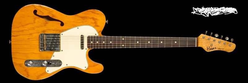 Telecaster Haar Guitar Trad T Thinline  orange antique aged imagen 1