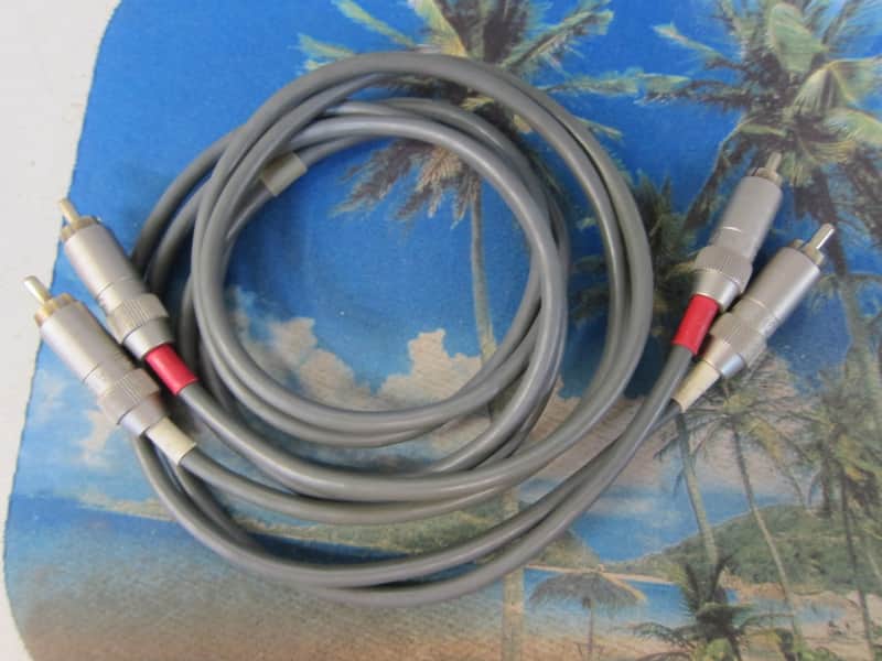 Vintage Straight Wire LSI Linear Series Stereo 1 Meter Interconnects, USA, Ex Sound/Performance/Design 1980s - Gray