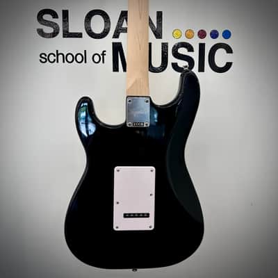 Squier Sonic Stratocaster - Black w/ Maple FB image 7