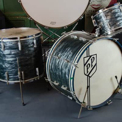 Vintage 1949 Gretsch Round Badge Broadkaster 3 Piece Drum Kit image 2
