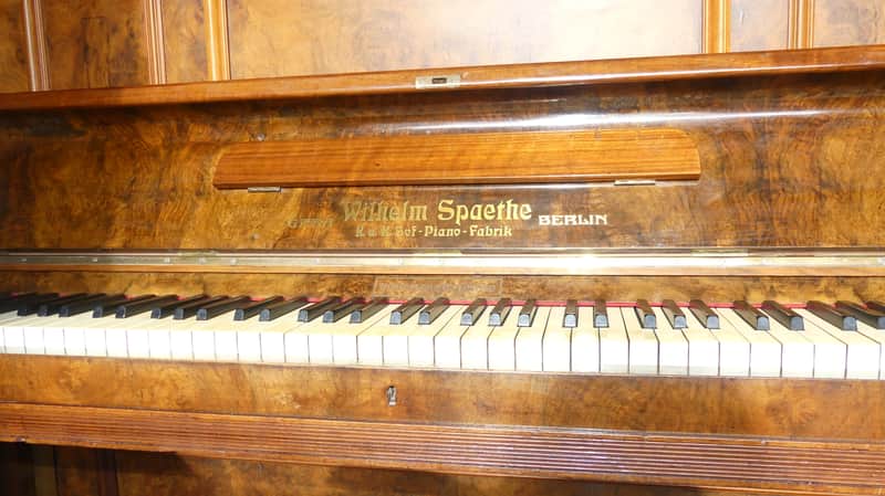 Super Rare Find Antique Free Sydney Delivery Upright Piano Wilhelm Spaethe Gera Made in Germany Burr Walnut Rare Vintage C1910s Restored Tuned Recording Available On Request image 1