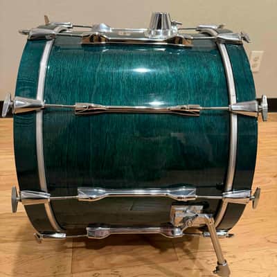 ~RARE!~ MIJ Yamaha Recording Custom 16x22 Bass Drum in Deep Aqua Stain Lacquer image 2