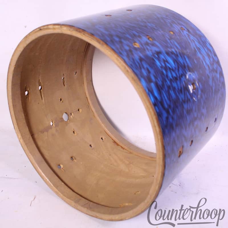 *Slingerland 13x9" Blue Agate Tom Drum Shell Vintage 60s African Mahogany/Maple* imagen 1