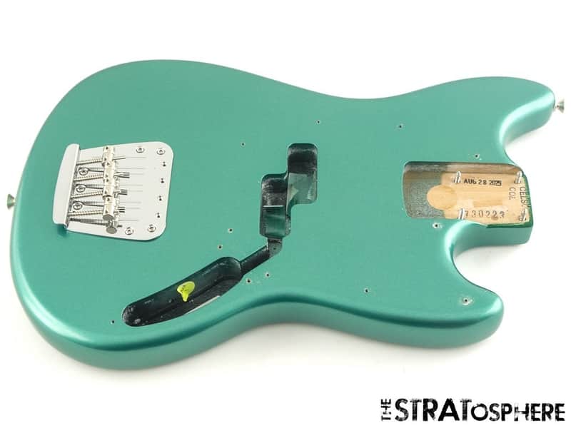 Fender American Professional Classic Mustang Bass BODY + HARDWARE Sherwood Green image 1