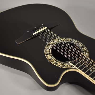 Ovation Model 1866 Legend 12-String Acoustic Electric Guitar | Black Finish W/OHSC image 9
