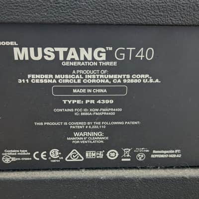 Fender Mustang GT 40 40-Watt 2x6.5" Modeling Guitar Combo 2017 - 2018 - Black image 3