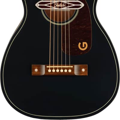 Gretsch Deltoluxe Parlor Acoustic-Electric Guitar, Sapele Top, Black Top image 2