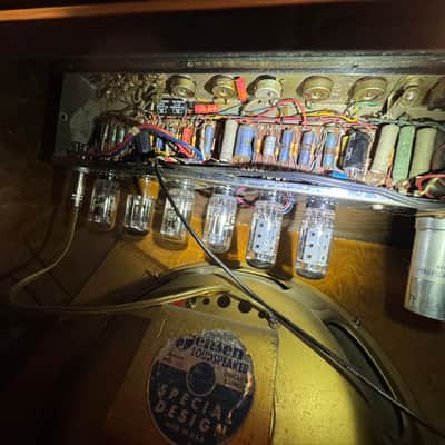 Ampeg Model R-12R Reverberocket Chassis in Ampeg Model 835 Bassamp Cabinet image 5