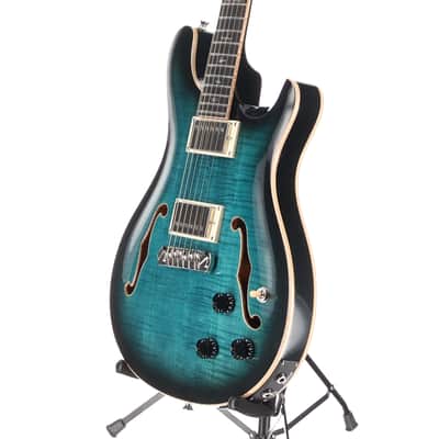 PRS SE Hollowbody II Piezo Electric Guitar - Peacock Blue Burst (P) (13064) image 3
