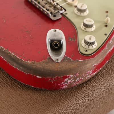 Fender Custom Shop 1962 Roasted Stratocaster Ultimate Relic Torino Red Masterbuilt Greg Fessler image 11