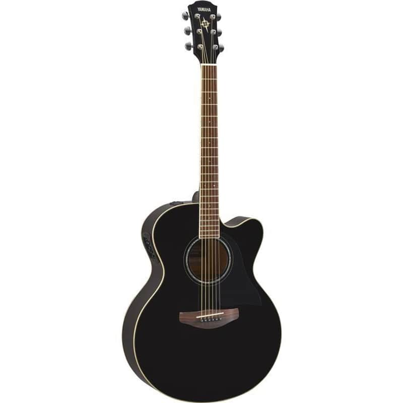 Yamaha CPX600 Jumbo Body Acoustic/Electric Guitar - Black image 1