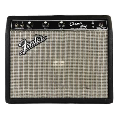 Serviced - Fender Champ Silverface 1974 with Blackface panel image 1