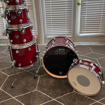 DW Performance Series 6 PC. Drum Kit w/ Hardware 2016 - Present - Cherry Stain Lacquer image 2