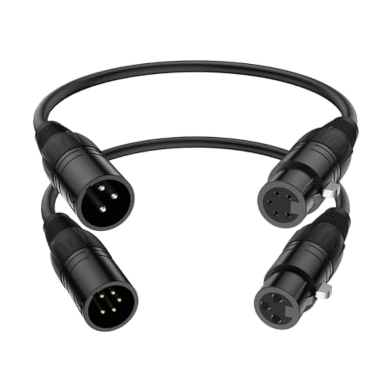 2025 J&D Xlr Cable, Xlr Male 3 Pin To Xlr Female 5 Pin &am...