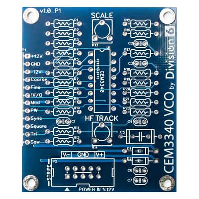 Division 6 CEM3340 VCO Main Board Oscillator PCB image 1