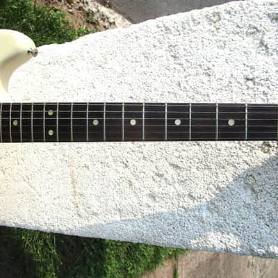 Fender Mustang Guitar, 1964, White, Kluson Tuners, Stackpole Pots, Case image 16