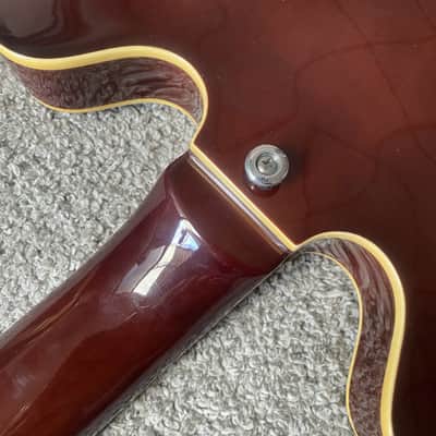 Tobacco Burst Xavier Semi Hollow Jazz Guitar, Maple Body and Neck, Rosewood Fingerboard image 16