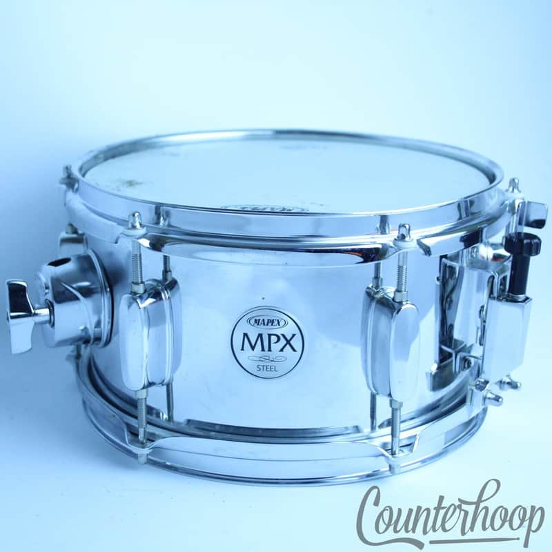*Mapex MPX 10"x5" Steel Snare Drum 1.2mm Stainless Popcorn Auxiliary Chrome* image 1