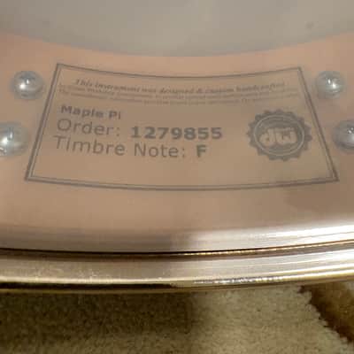 DW Pi snare broken glass finish with gold hardware image 4