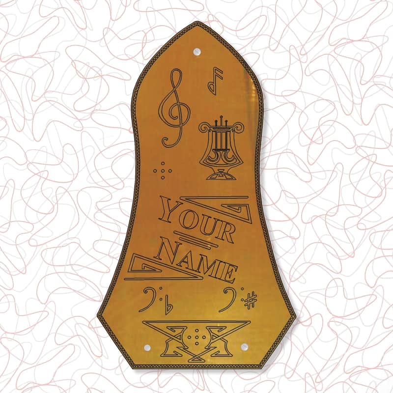 MONO-PLAK Epiphone - Sized Gold Brass Custom Engraved Name, USA-Made Truss Rod Cover image 1