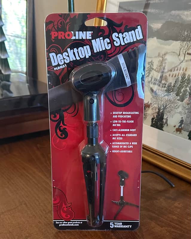 Proline PLDMS1 Desktop Microphone Stand - Black image 1