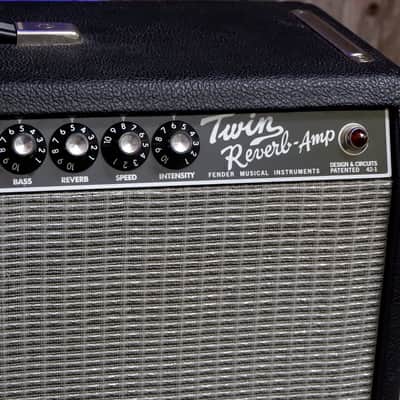 Fender '65 Twin Reverb Reissue 85-Watt 2x12" Guitar Combo 2008 - Black AC072543 with Footswitch image 7