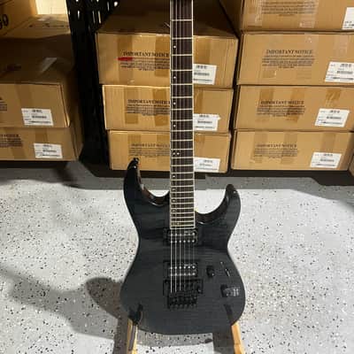 ESP LTD M-200FM Electric Guitar - See Thru Black image 1