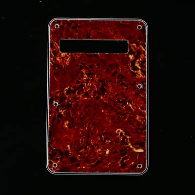 Replacement Strat Style Cavity Cover Tremolo Back Plate ,4ply Tortoise