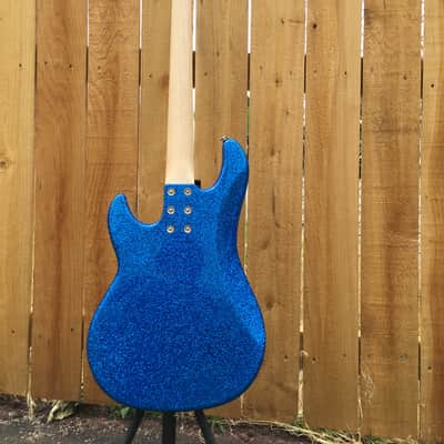 2020 G&L USA LB-100 || Blue Metal Flake ||  4-String Bass w/ Tolex Case image 7