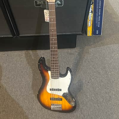 Squier Affinity j bass 5 string 2000s - Tobacco image 1