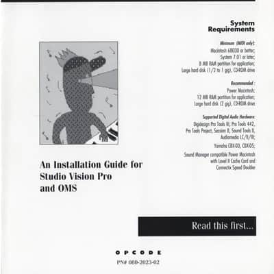 Opcode Studio Vision 3.5 Audio Reference Manual (1 DVD) 1999 image 5