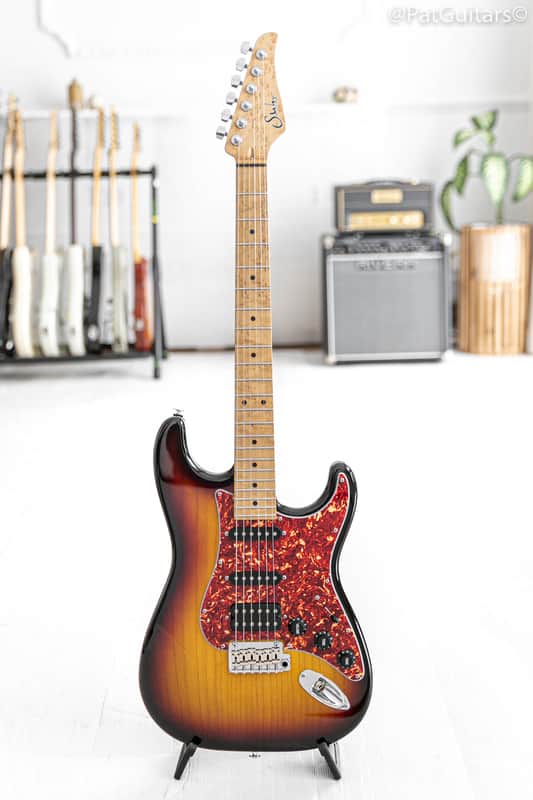 2022 Limited Edition Suhr Classic S Paulownia HSS in 3-Tone Burst 6.5lbs image 1