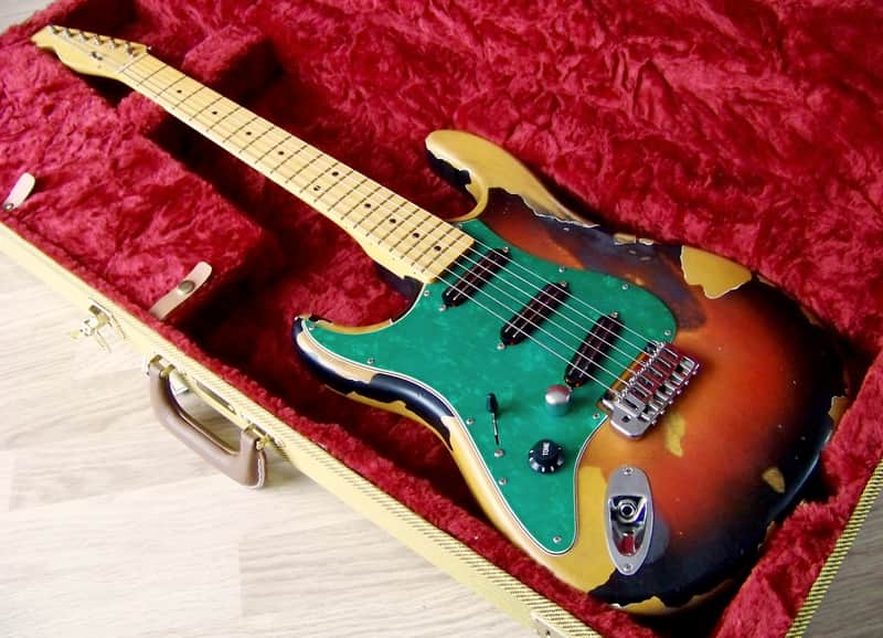 PRE-ORDER: TPP Joe Perry "StratoTele" Custom Greenie Aerosmith Tribute Relic Stratocaster Telecaster image 1