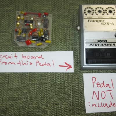 for parts / for repair DOD circuit board with parts on it for 575-A Flanger (Analog Flanger) NO casing, NO bottom plate, NO controls, NO switch, NO knobs, NO jacks, NO wires, NO screws (early to mid 1980s) image 1