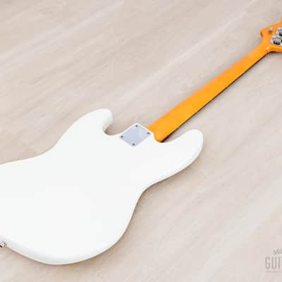 2006 Fender American Vintage '62 Jazz Bass Olympic White w/ Lindy Fralin Split Jazz Pickups image 14