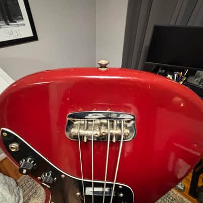 1978 Fender Musicmaster Bass Guitar - Wine Red image 14