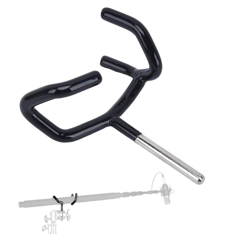 Boom Pole Holder, Boom Mic Holder, Boom Microphone Holder, Microphone Metal Boom Pole Holder Audio Boom Cradle Mount Stand, Boom Pole Holder For C-Stands And Mic Stands image 1