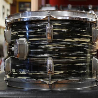 1969 Ludwig Hollywood in Black Oyster Pearl 14x22 8x12 9x13 16x16 image 17
