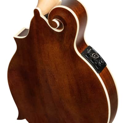Ortega RMFE200PF Americana Series F-Style Solid Flamed Maple Top Maple Neck 8-String Acoustic-Electric Mandolin w/Croco Leather Case image 9