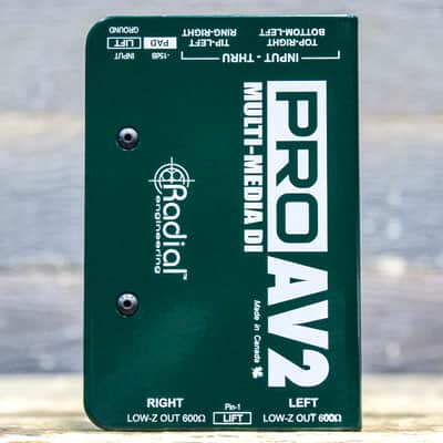 Radial Engineering PRO-AV2 Dual Channel (Stereo) Multi-Media Passive Direct Box image 1