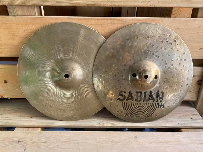SABIAN HH 13" FUSION HI-HAT HATS / MADE IN CANADA / EARLY 80s MODEL image 1